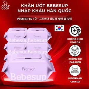 Combo10 Gói Khăn Ướt Primier 70 Tờ/Gói Hàn Quốc Thương Hiệu Bebesup