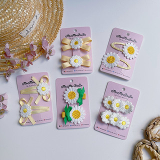 Set 2 kẹp hoa cúc hoạ mi xinh xắn