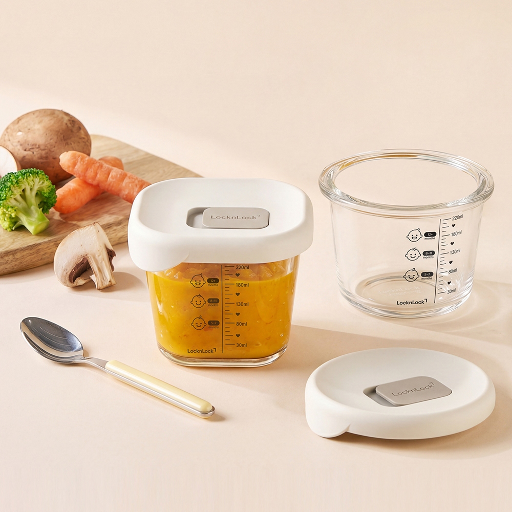 Hộp Thủy Tinh Đựng Thức Ăn Dặm Baby food container LLG1031S3IVY/1032S3IVY/1033S3IVY/1034S3IVY K-MALL