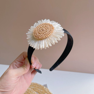 Bờm/kẹp tóc hoa cúc dạng cói xinh yêu cho mùa hè