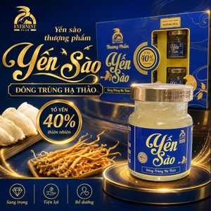 Yến Sào Đông Trùng Hạ Thảo EVERNEST PLUS 40% (Hộp 6 Lọ 70ml) - Yến Chưng Cao Cấp Dinh Dưỡng