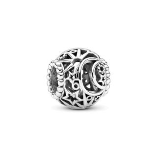 Charm Bạc Pandora Họa Tiết Mặt Trăng Và Ngôi Sao - Openwork Sun, Stars & Moon Charm