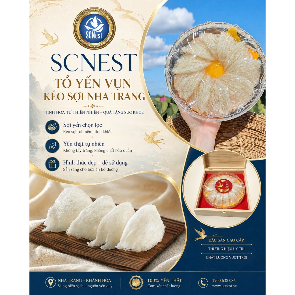 TỔ YẾN KÉO SỢI SCNEST
