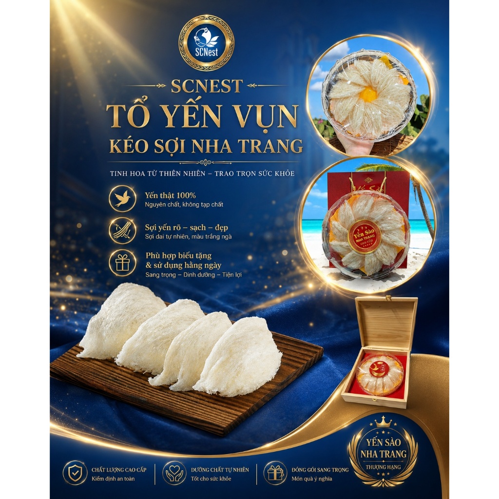 TỔ YẾN KÉO SỢI SCNEST