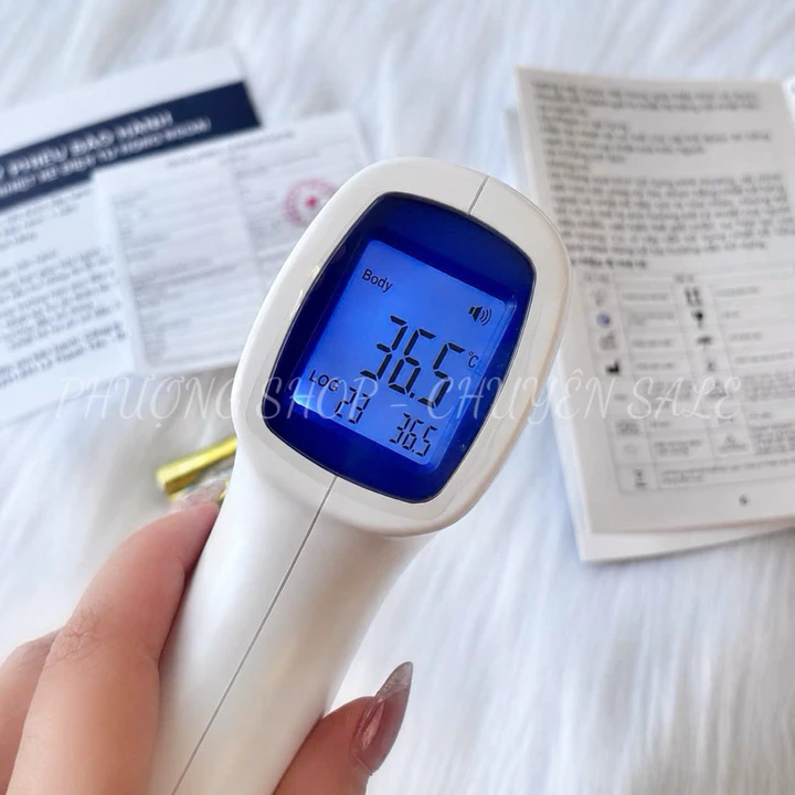 Nhiệt kế điện tử hồng ngoại đo trán không chạm màn hình LCD đo nhanh cho bé người lớn chính xác cao