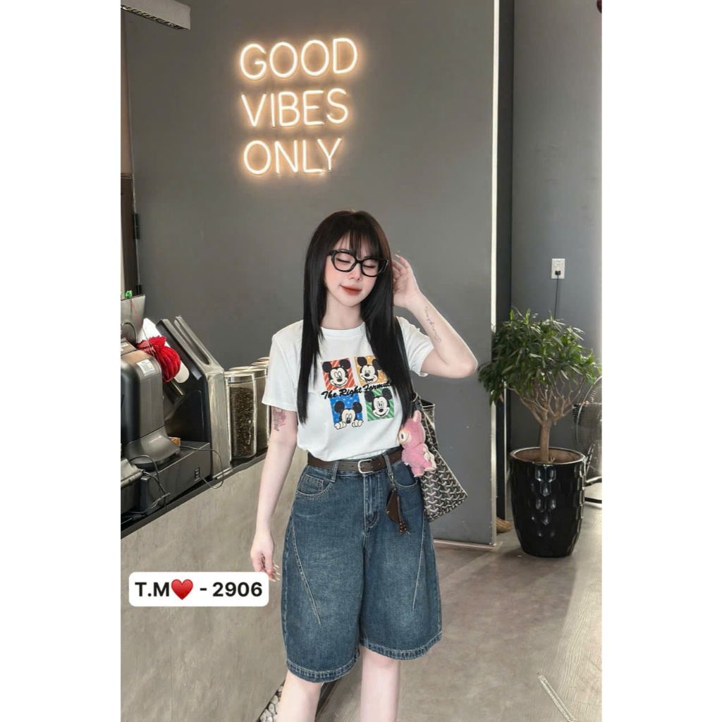 [Sẵn/QC] Quần Ngố Jeans Nữ Họa Tiết Gân Basic Dài 52cm Chất Mềm Tặng Đai #2906