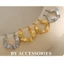 Bông tai nữ titan cổ điển bản lá vát dẹp gợn sóng mạ vàng 18K không gỉ WE2643 BY ACCESSORIESA