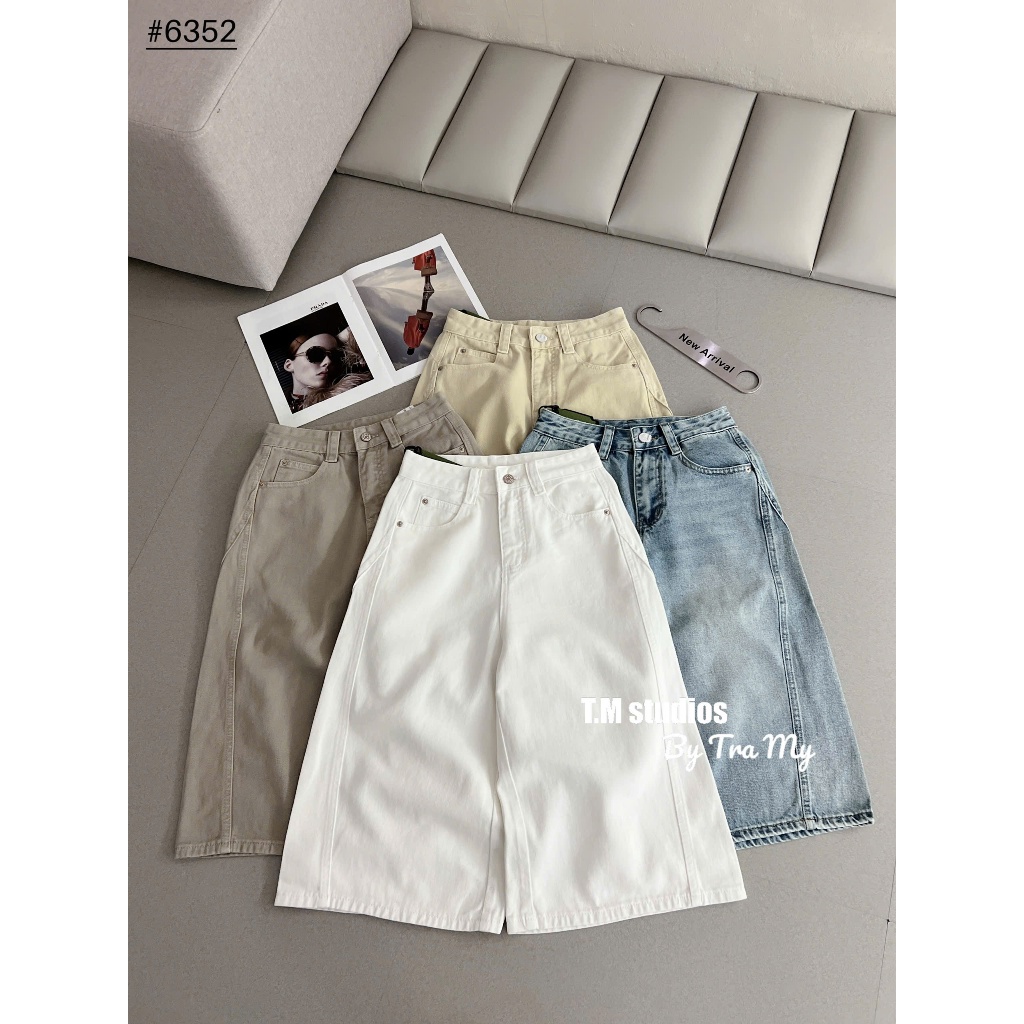 [Sẵn/QC] Quần Ngố Jeans Nữ Dài 70cm Basic Chất Mềm Dễ Phối #6352