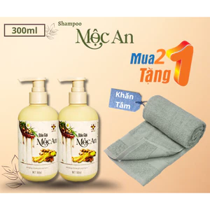 COMBO 2 Chai MỘC AN Dầu Gội 300ml - Thành Phần Nhân Sâm Gừng Bồ Kết Hà Thủ Ô Bồ Hòn Cỏ Mần Trầu
