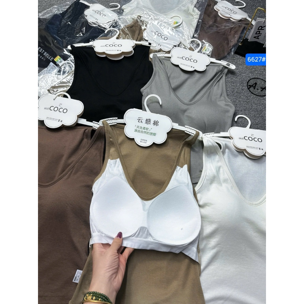 ☘️ Áo ba lỗ 6627# Hàng QC full túi móc. Chất cottong sịn