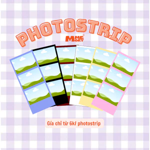Photoboth khung 3 ảnh giấy in lụa cap cấp kích thước 5x12 - 6 màu tự chọn