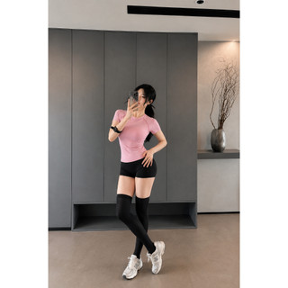 Áo phông nữ tay ngắn, size S,M,L, chất liệu dệt kim từ sợi tổng hợp 100% Nylon AC-MAY