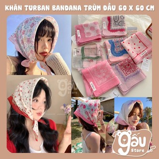 Khăn Vuông Trùm Đầu 60x60 Phong Cách Nàng Thơ Siêu Xinh, Choàng Cổ, Phụ Kiện Du Lịch, Trùm Đầu Đi Biển Đa Năng