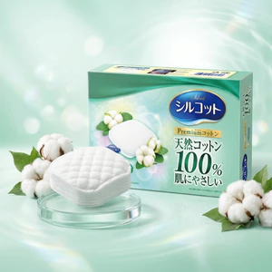 BÔNG TẨY TRANG CAO CẤP SILCOT PREMIUM NHẬT BẢN (100% COTTON TỰ NHIÊN)