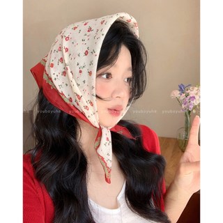 Khăn Vuông Trùm Đầu 60x60 Phong Cách Nàng Thơ Siêu Xinh, Choàng Cổ, Phụ Kiện Du Lịch, Trùm Đầu Đi Biển Đa Năng