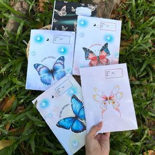 (COMBO 5 Tờ Giấy BÓNG in ảnh) Giấy bao tập, giấy bao vở, bao sách thiết kế Bươm Bươm Butterfly | by Winwin