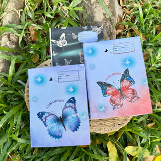 (COMBO 5 Tờ Giấy BÓNG in ảnh) Giấy bao tập, giấy bao vở, bao sách thiết kế Bươm Bươm Butterfly | by Winwin