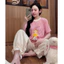 Set Nữ Áo Thun Sọc Form Rộng + Quần Dài Bo Ống - Set Bộ Đồ Nữ Dễ Thương Mùa Hè 2026
