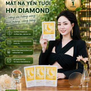 Mặt Nạ Yến Tươi HM Diamond Cao Cấp Dưỡng Trắng Cấp Ẩm Phù Hợp Mọi Loại Da - Nguyễn Quyên Store