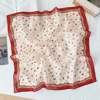 Khăn Vuông Trùm Đầu 60x60 Phong Cách Nàng Thơ Siêu Xinh, Choàng Cổ, Phụ Kiện Du Lịch, Trùm Đầu Đi Biển Đa Năng