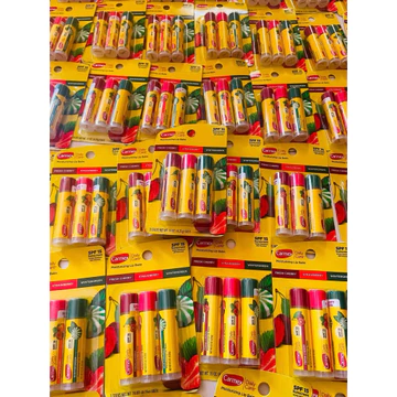 set 3 thỏi Son dưỡng môi Carmex với thành phần tự nhiên, dưỡng ẩm và chống nứt nẻ - nhiều hương vị