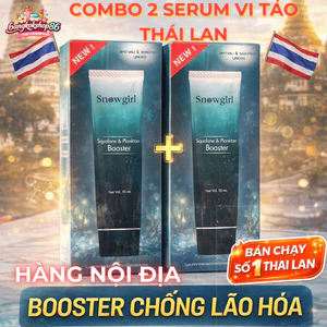 Combo 2 Serum Vi Tảo Snowgirl Booster Thái Lan 50ml – Squalane & Plankton Dưỡng Ẩm, Phục Hồi Da, Hỗ Trợ Chống Lão Hóa