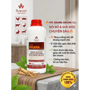 Bogama nhân sâm chai 1 lít Giải độc gan lợi mật cho vật nuôi