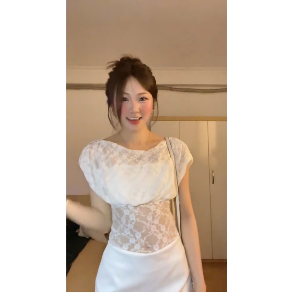 | LYN WEAR | (LAYLA TOP -TẶNG ÁO ỐNG) Áo ren trễ vai xuyên thấu mặc nhiều kiểu, mặc đi chơi mùa hè gợi cảm
