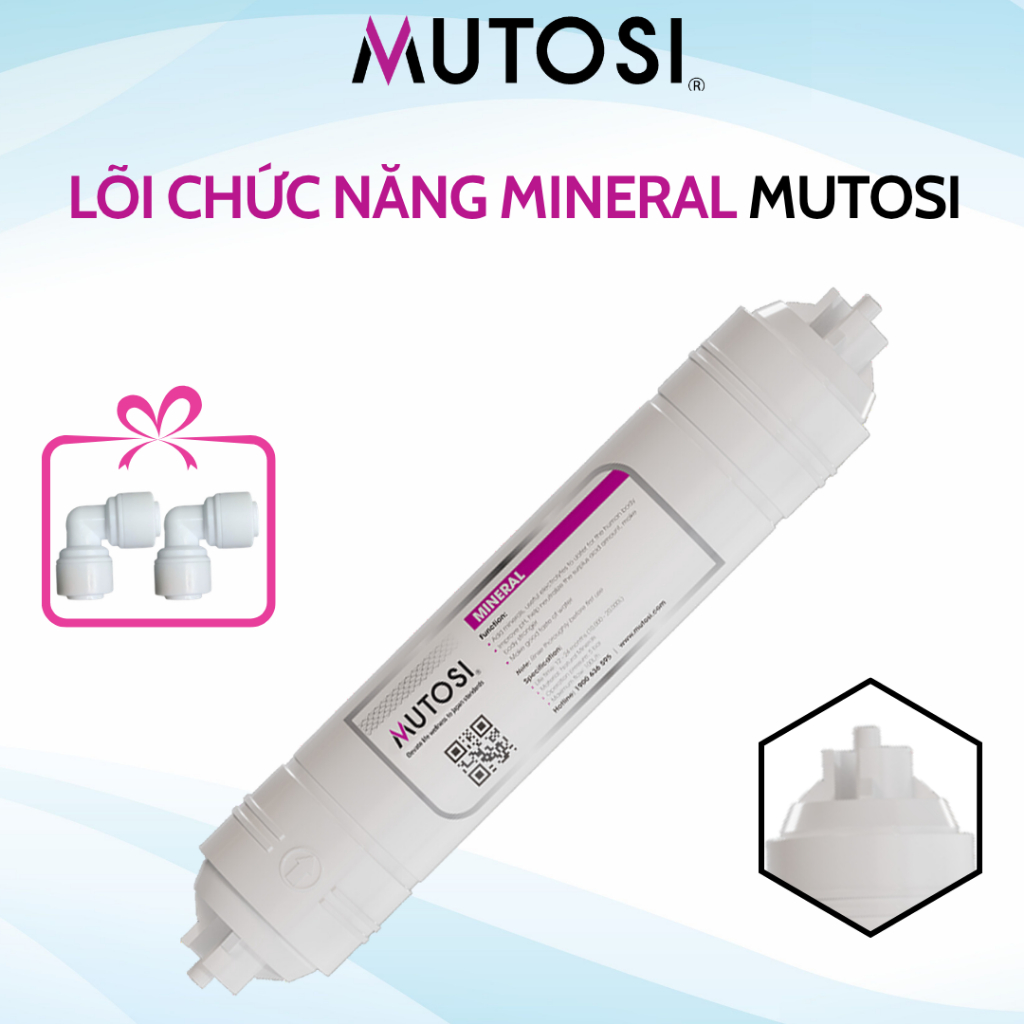 Lõi Lọc Nước Minera( Khoáng Đá) Mutosi Giúp Bổ Sung Khoáng Cho Thể Và Giúp Nước Có Vị Ngon Hơn....