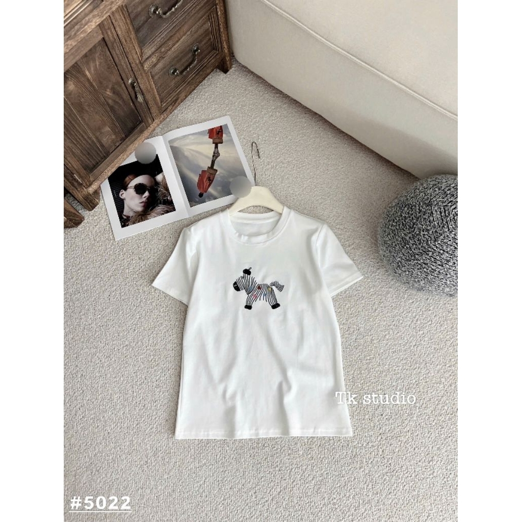 [𝑯𝒂 𝑨𝒏𝒉] Áo Cộc Phông Thụng Ngựa Hoa QCL1