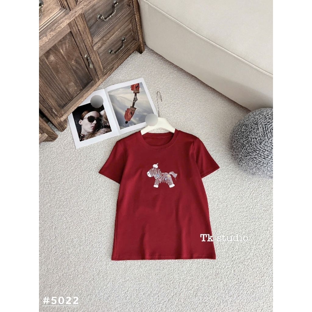 [𝑯𝒂 𝑨𝒏𝒉] Áo Cộc Phông Thụng Ngựa Hoa QCL1