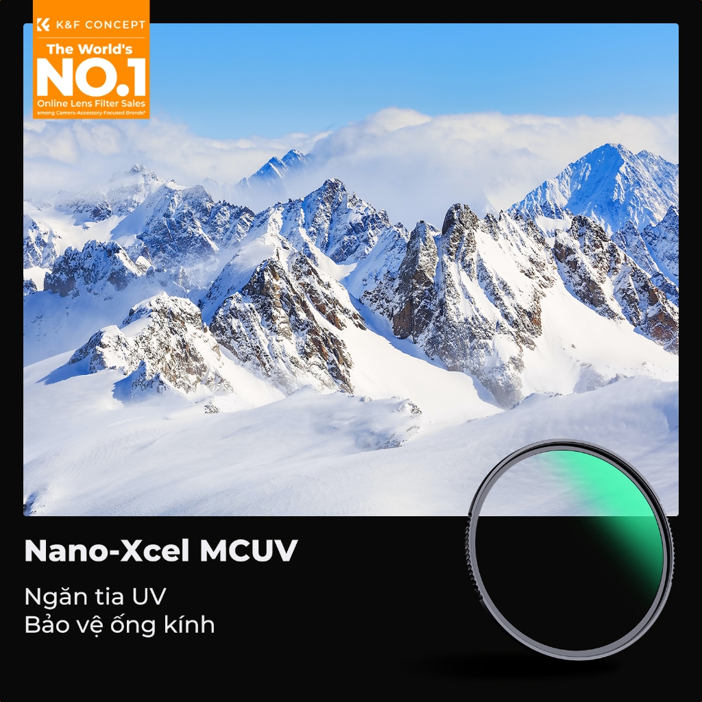 K&F CONCEPT Nano-X MCUV Filter  Ultra HD, Bảo Vệ Ống Kính Cho DSLR Mirrorless | BigBuy360 - bigbuy360.vn