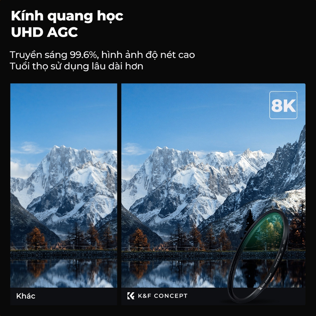 K&F CONCEPT Nano-X MCUV Filter  Ultra HD, Bảo Vệ Ống Kính Cho DSLR Mirrorless | BigBuy360 - bigbuy360.vn