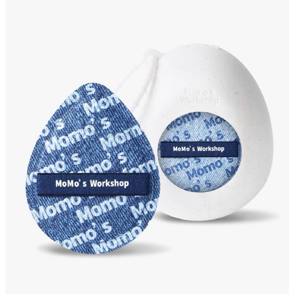 Bông Mút Trang Điểm Cao Cấp Dùng Khô Dày 4mm Momo's Workshop Denim Days Airy Mallow Puff Classy Classic Dry Use (2pcs)