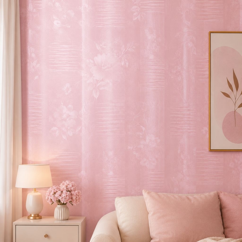 cuộn giấy dán tường in hoa văn nổi 3d khổ 45cm dài 1000cm