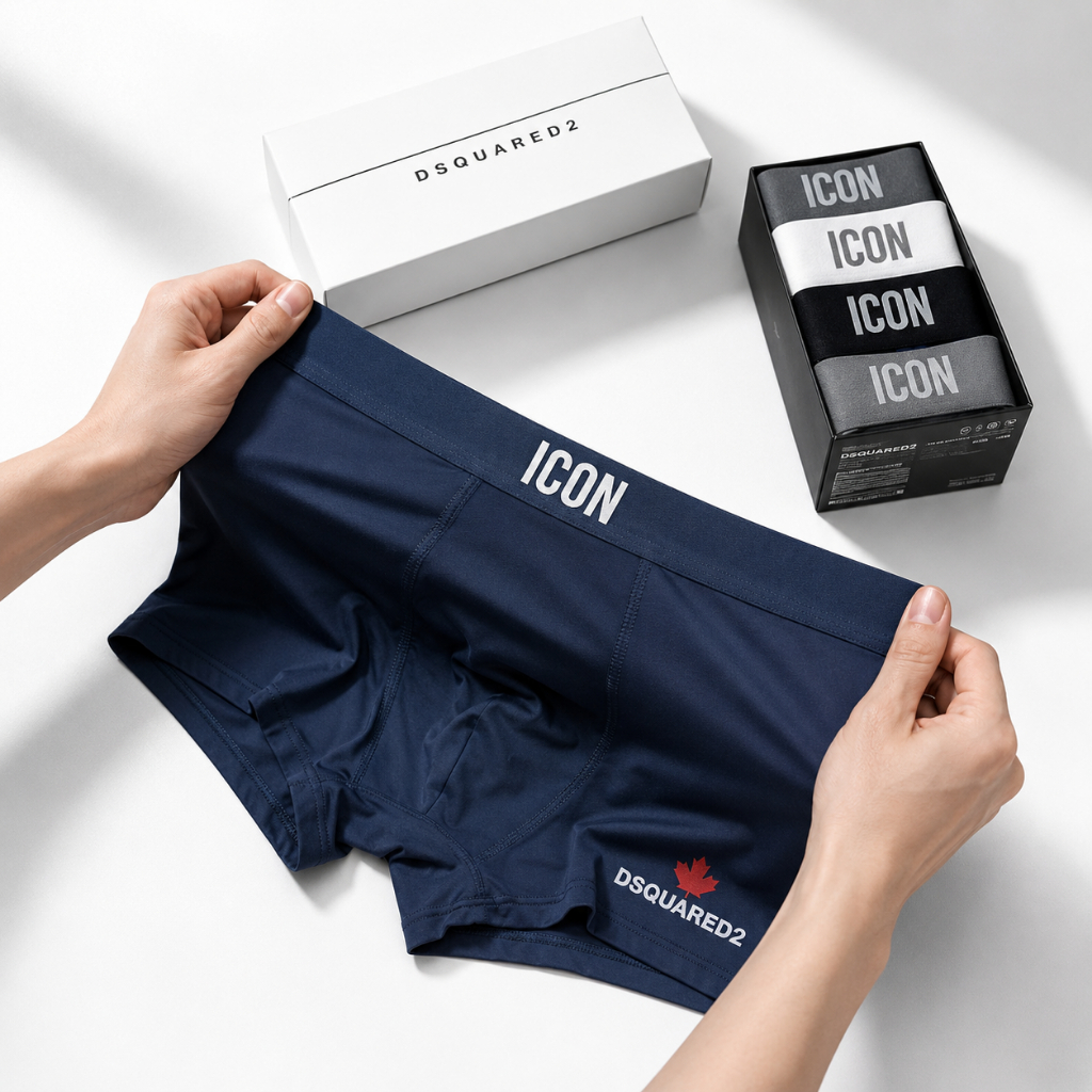 Quần Lót Nam [ COMBO 5C] boxer nam thun lạnh thoáng khí co giãn 4 chiều set 5 màu IC