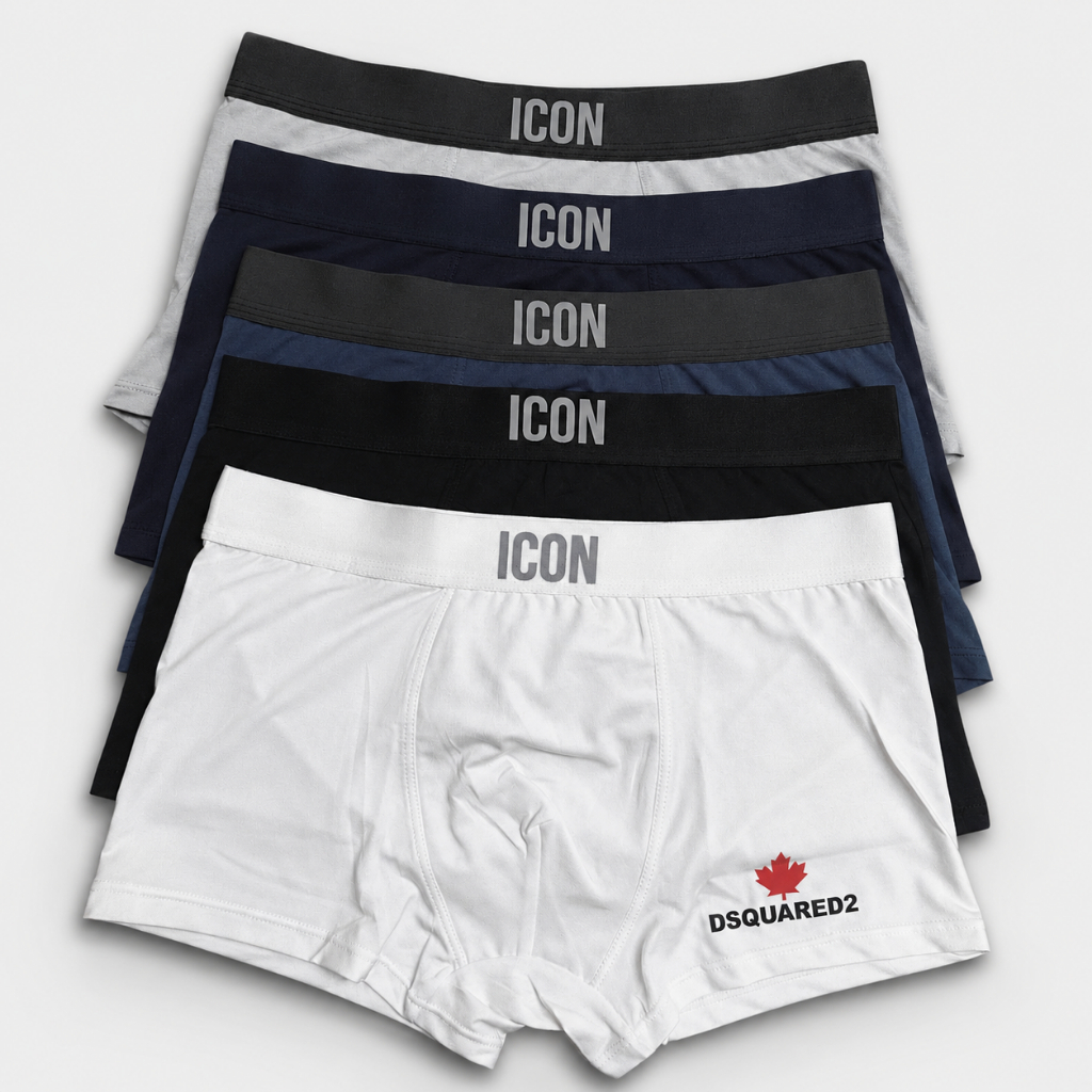 Quần Lót Nam [ COMBO 5C] boxer nam thun lạnh thoáng khí co giãn 4 chiều set 5 màu IC