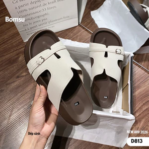 Dép nữ quai ngang đế cao D813 mềm êm nhẹ chân - Dép ulzzang nữ sang chảnh phối đồ xinh xắn