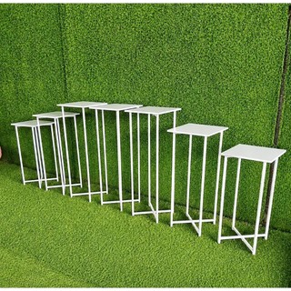 Bộ kệ 7 cái 60/70/80 để lễ tráp mâm quả cưới hỏi, chân thẳng, mặt vuông,  dạng gấp gọn