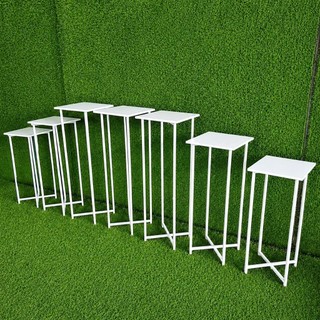 Bộ kệ 7 cái 60/70/80 để lễ tráp mâm quả cưới hỏi, chân thẳng, mặt vuông,  dạng gấp gọn