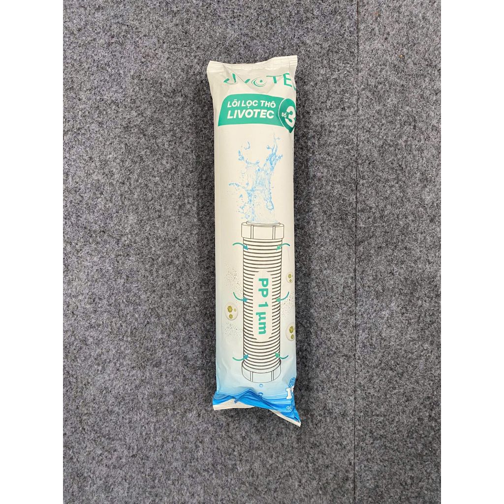 10 Bộ lõi lọc thô 123 Livotec Dùng cho máy có 3 cốc lọc 10 inch