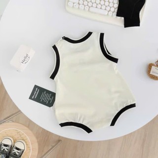 Body sát nách thể thao bé trai 4-10kg. Bodysuit liền thân mùa hè họa tiết ABC cho bé. Dino Kids
