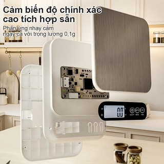 YOWXll Cân Tiểu Ly Điện Tử Nhà Bếp Mini Định Lượng 1g-10kg, Cân Tiểu Li Làm Bánh Độ Chính Xác Cao,Tặng Kèm  Pin