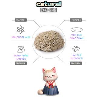Combo 4 Túi Cát Mèo Catural Platinum – Vón Cục Nhanh - Khử mùi hiệu quả