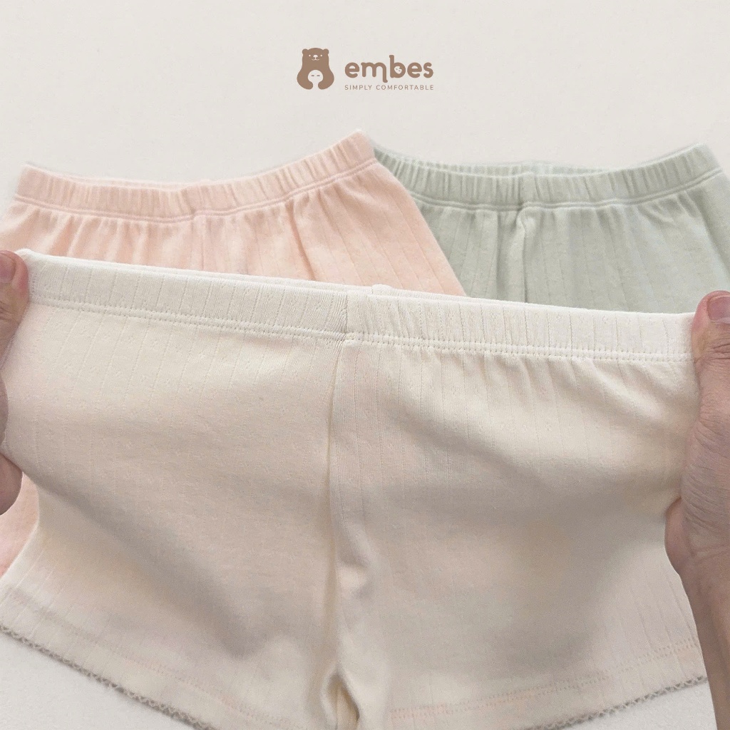 Bộ Bé Gái Embes, Bộ Hai Dây Ngực Thêu Hình Chất Thông Hơi Thoáng Mát Mềm Mại Cho Bé Gái Từ 8-17Kg