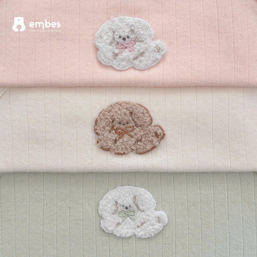 Bộ Bé Gái Embes, Bộ Hai Dây Ngực Thêu Hình Chất Thông Hơi Thoáng Mát Mềm Mại Cho Bé Gái Từ 8-17Kg