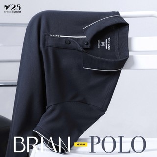 Áo polo BRIAN POLO TORANO trơn bo kẻ mát lạnh, khô thoáng, thấm hút tốt FSTP046