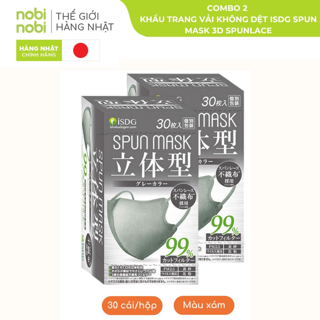 [COMBO 2 Hộp] Khẩu Trang iSDG ngăn bụi mịn kháng khuẩn (Hộp 30/ cái)