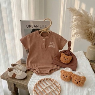 Set body kèm nón và tất cho bé trai, bé gái 4-10kg. Bodysuit gấu tăm lạnh cho bé sơ sinh. Dino Kids