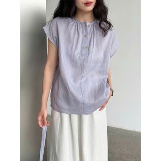 𝗧𝗵𝘂𝘆 𝗟𝗶𝗻𝗲𝗻-|LYLINEN| Áo Linen Tưng  kèm dây